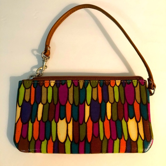 Fossil Multi-Color “Key-Per” Wristlet Clutch Wallet - Picture 4 of 10